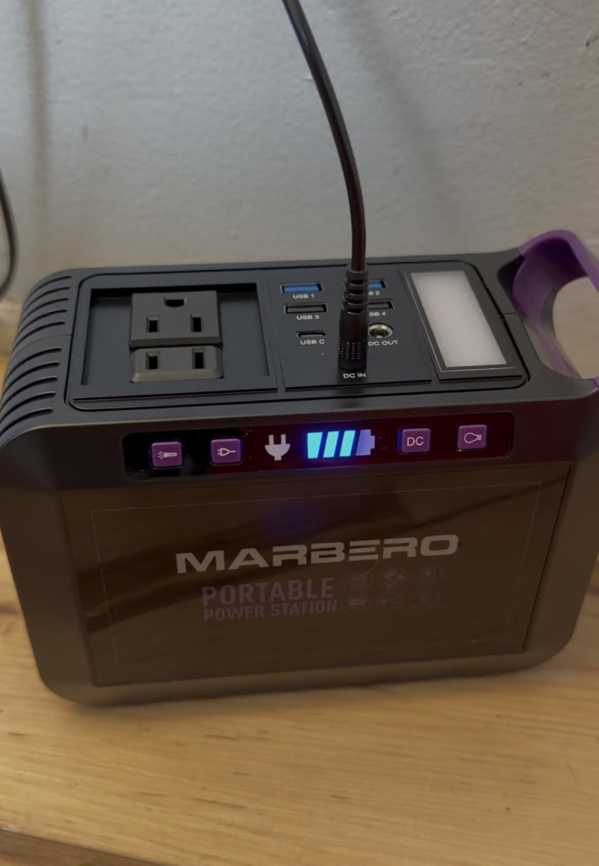 MARBERO Portable Power Station 88Wh Camping Lithium Battery Solar Generator with AC Outlet customer photo 1