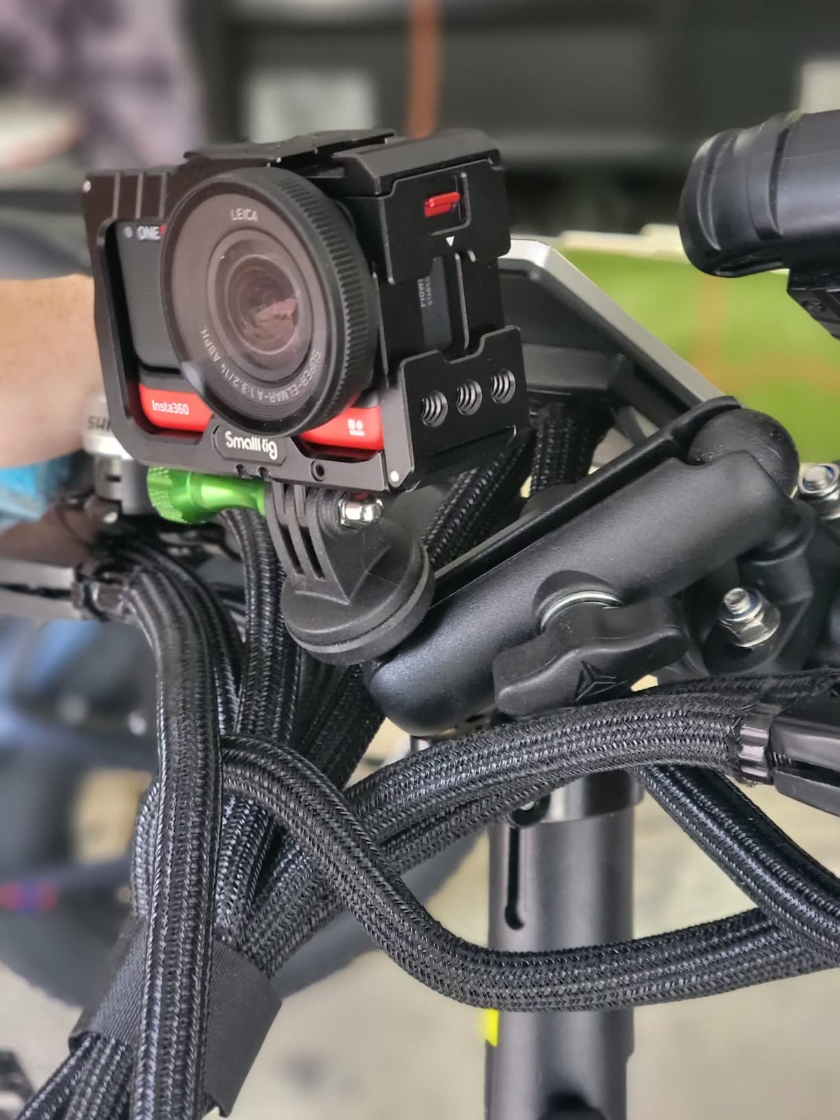 RUIGPRO 360°Motorcycle Bike Camera Holder Handlebar Mount Bracket 1/4 Metal Stand for GoPro Hero10/9/8/7/6/5/4 Action Cameras Accessory(Cool Ballhead Arm Super Clamp Mount Multi) customer photo 2