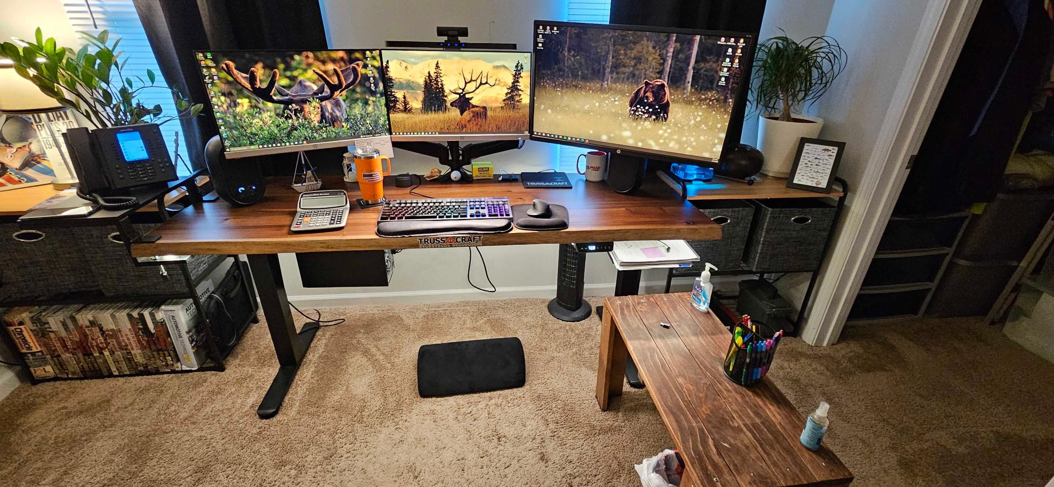 VIVO Electric Dual Motor Standing Desk Frame for 41 to 81 inch Table Tops, Frame Only, Ergonomic Standing Height Adjustable Base with Push Button Memory Controller, Black, DESK-V122EB customer photo 2