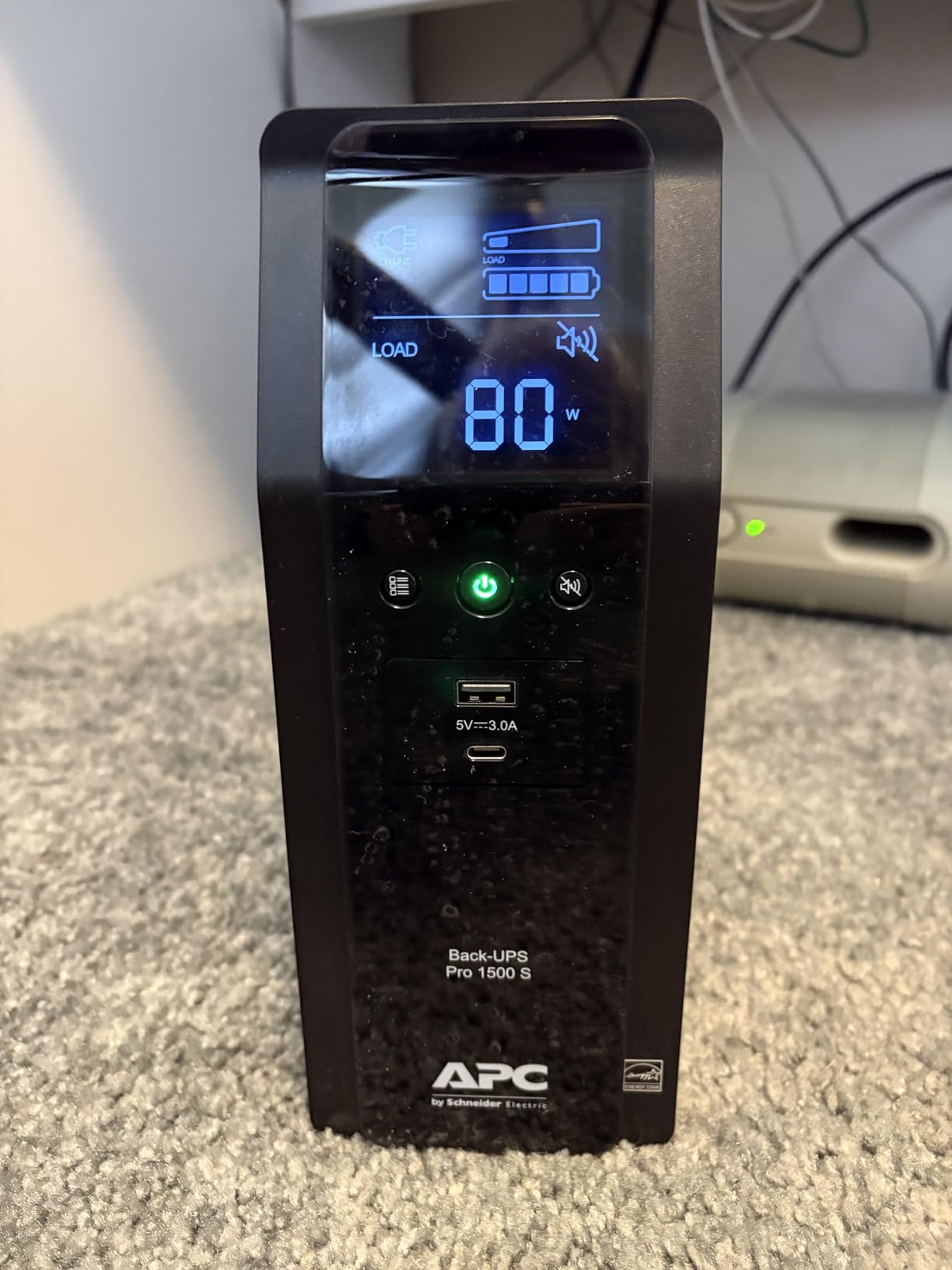 APC UPS Back-UPS Pro 1500VA Sinewave UPS, 900W Battery Backup & Surge Protector, AVR, 10 Outlets, USB-C & USB-A Charging, BR1500MS2 customer photo 1