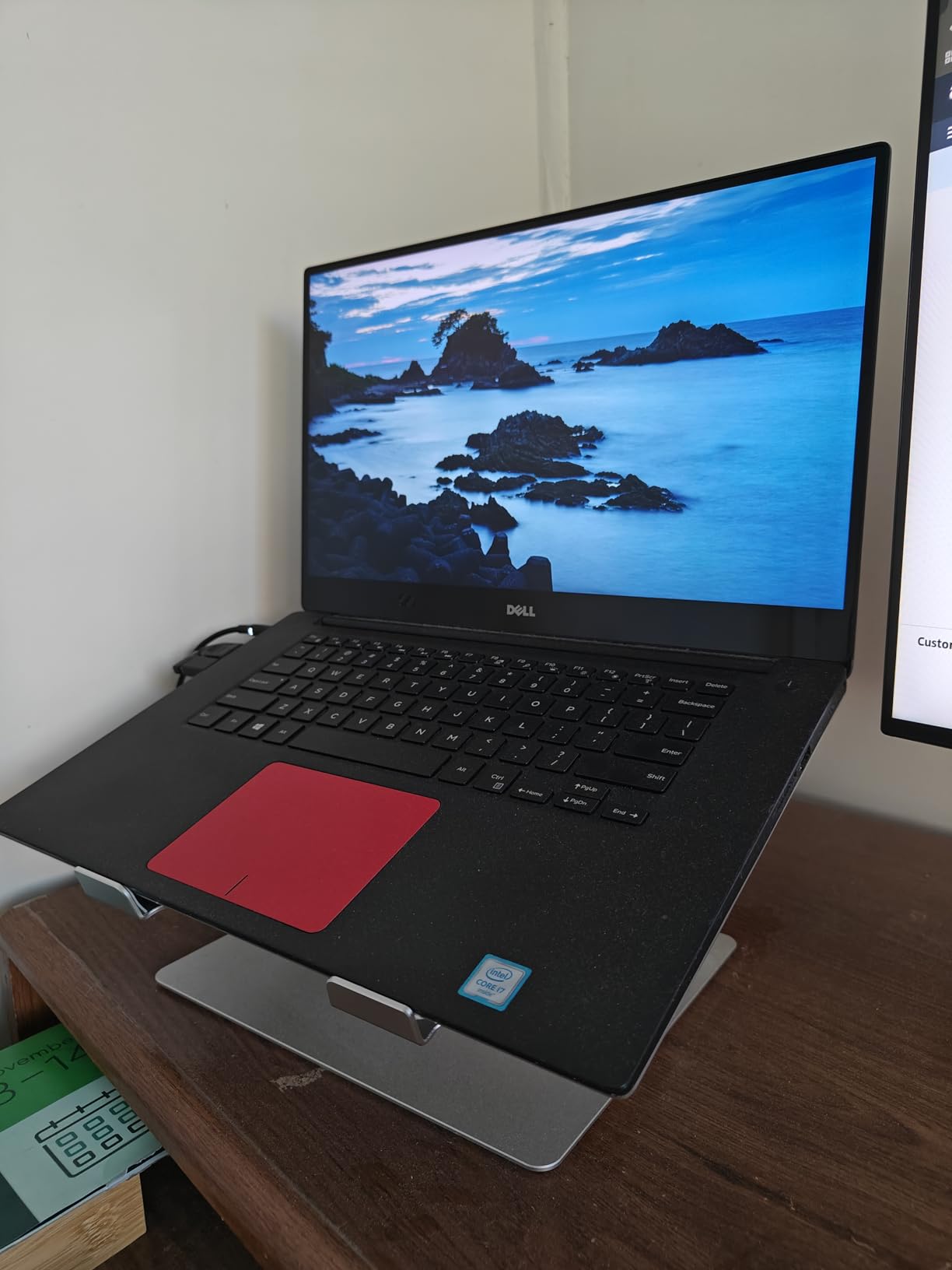 Lamicall Adjustable Laptop Stand, Portable Laptop Riser, Aluminum Laptop Stand for Desk Foldable, Ergonomic Computer Notebook Stand Holder for MacBook Air Pro, Dell XPS, HP (10-17.3'') - Black customer photo 1