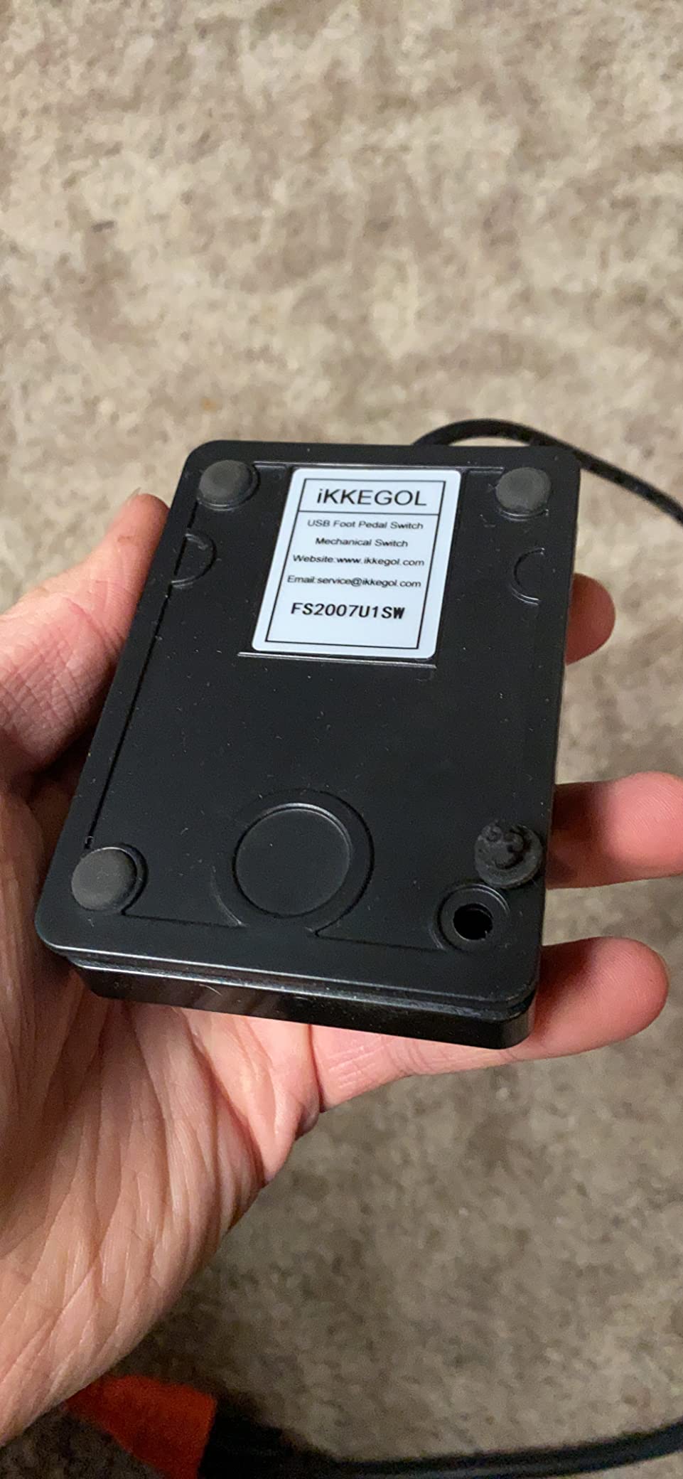 [Upgraded] iKKEGOL USB Foot Pedal Switch Video Game PC Hands Free Footswitch One Key Control Program Computer Mouse Keyboard HID with 2M Cable customer photo 1