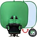 NOVARENA Green Screen Behind Chair Attachment Backdrop Kit - Portable Chroma Key for Streaming, Gaming, Video Calls, Virtual Background, Home Office, Photography - 5ft by 5ft, Reversible, Foldable customer photo 1