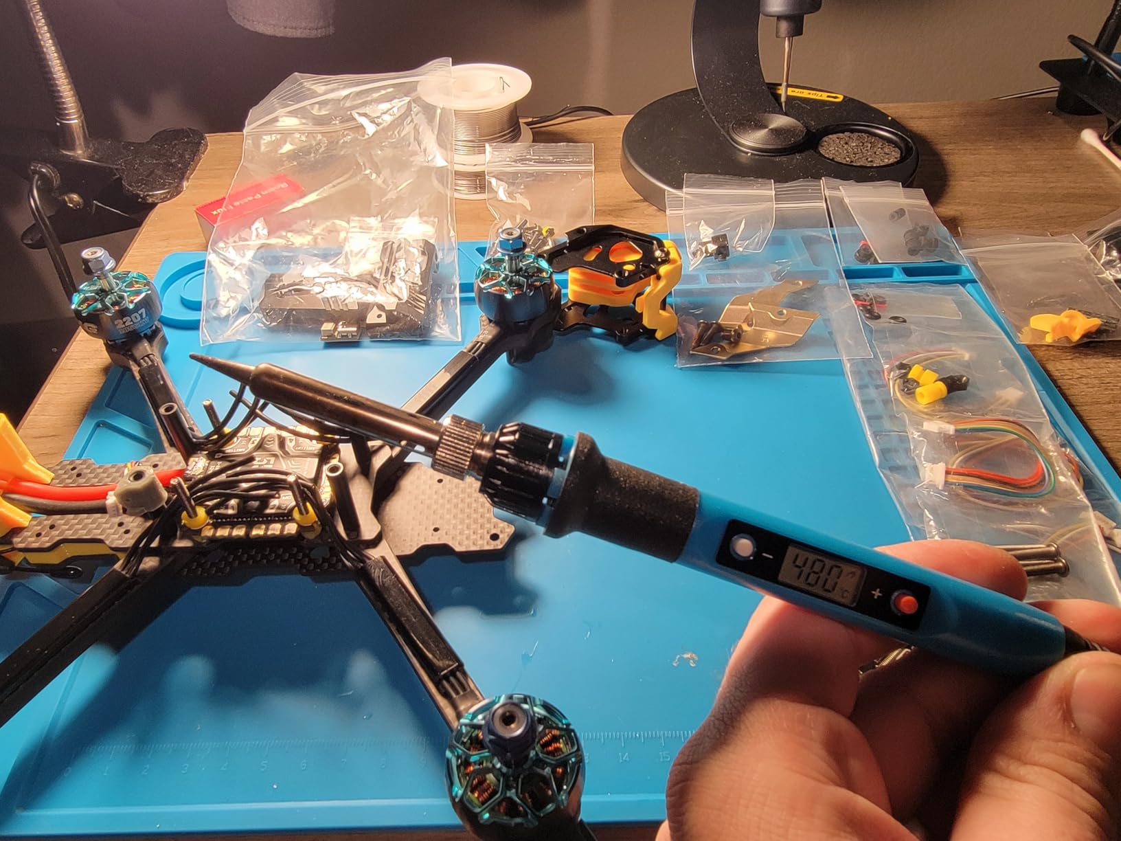 Soldering Iron Kit, 80W 110V Fast Heat up in 10s LCD Digital Adjustable Temperature Soldering Gun Thermostatic Soldering Kit for Electronic customer photo 2