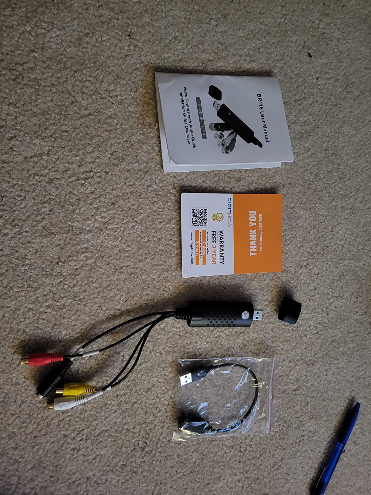 Capture Card, USB Video Capture Card Device, Audio Video Converter Grabber for RCA to USB-Convert VHS Mini DV VCR Hi8 DVD to Digital, for PC TV Tape Player Camcorder, MAC Windows Vista Compatible customer photo 2