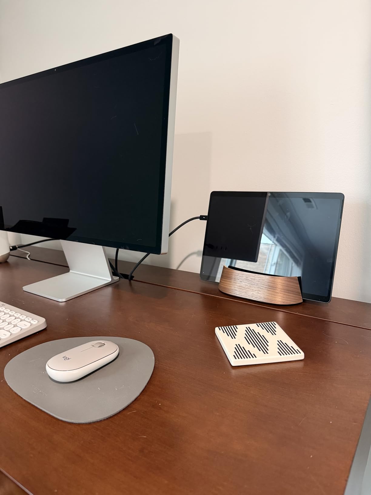 HumanCentric Vertical Laptop Stand in Black Walnut Wood, Upright Adjustable Holder and Dock, Laptop Vertical Stand Fits MacBook Pro and Other Laptops .5