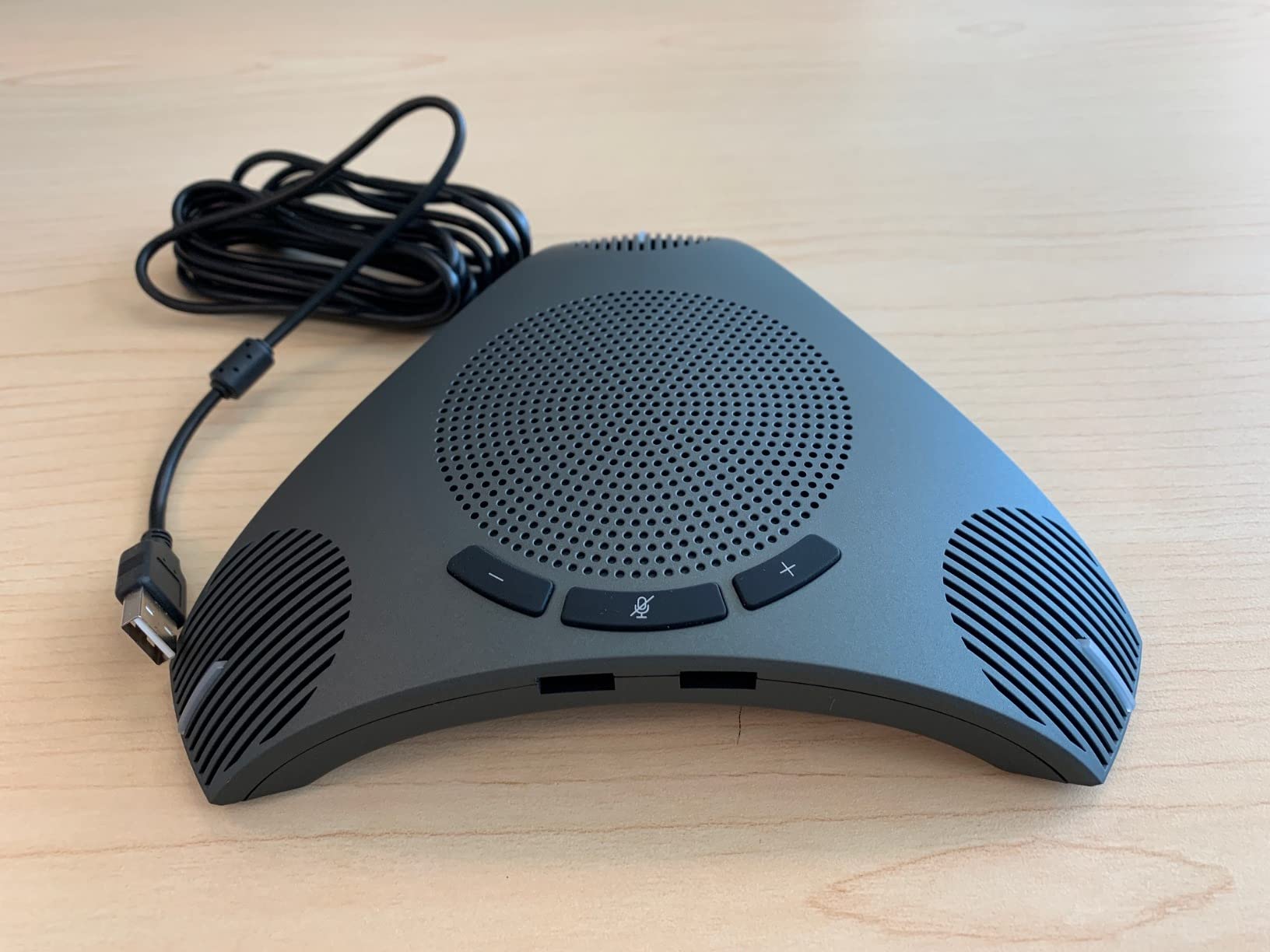 Conference Speaker and Microphone, 360° Omnidirectional USB Speakerphone Microphone with USB Hub, Noise Reduction/Echo Cancellation Computer Microphone for 8-10 People Business Conference, Home Office customer photo 2