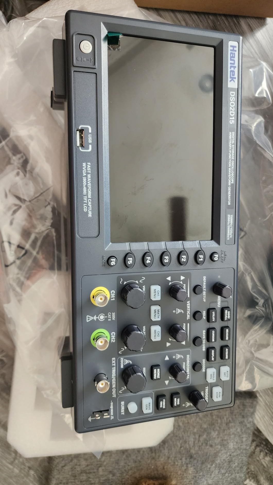 Hantek DSO2D15 Digital Storage Lab Oscilloscopes 150MHz Bandwidth 2CH Dual Channel 1GSa/s 8M Memory Depth with 1CH Waveform Generator customer photo 1