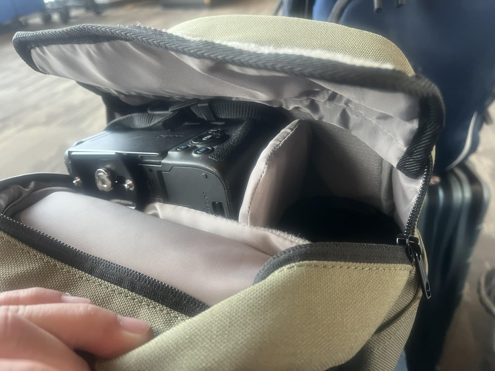 TULLIO Camera Bag Small, Crossbody Camera Bag Purse Waterproof Canvas Shoulder Photo Case Photography Sling Bag for Mirrorless or DSLR SLR customer photo 1