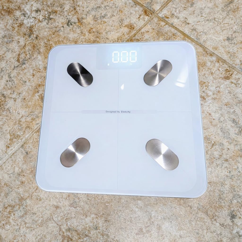 Etekcity Smart Scale for Body Weight, FSA&HSA Eligible, Bathroom Digital Weighing Scale with BMI, Body Fat, Muscle Mass, Accurate Bluetooth Home User Health Equipment Sync Apps, LED, Tempered glass customer photo 1