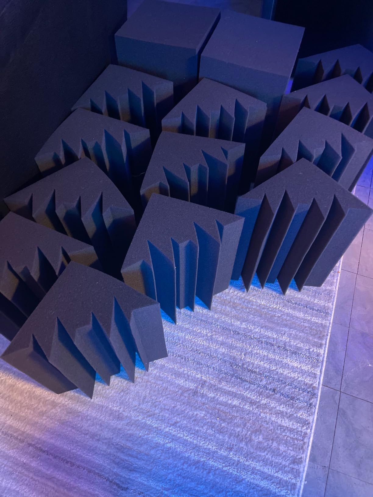 Acoustic Foam Bass Traps -12 Pack Wall Corner Studio Foam Blocks 12