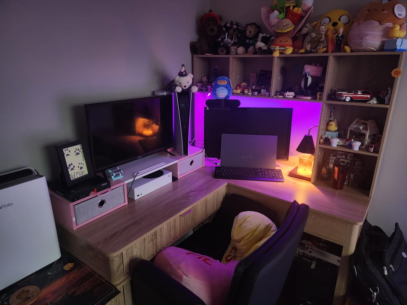 WESTREE Dual Monitor Stand Riser with Two Drawers, Extra Large Storage for 2 Monitors, Desktop Oraganizer Computer,Laptop,Screen,Printer,TV customer photo 1