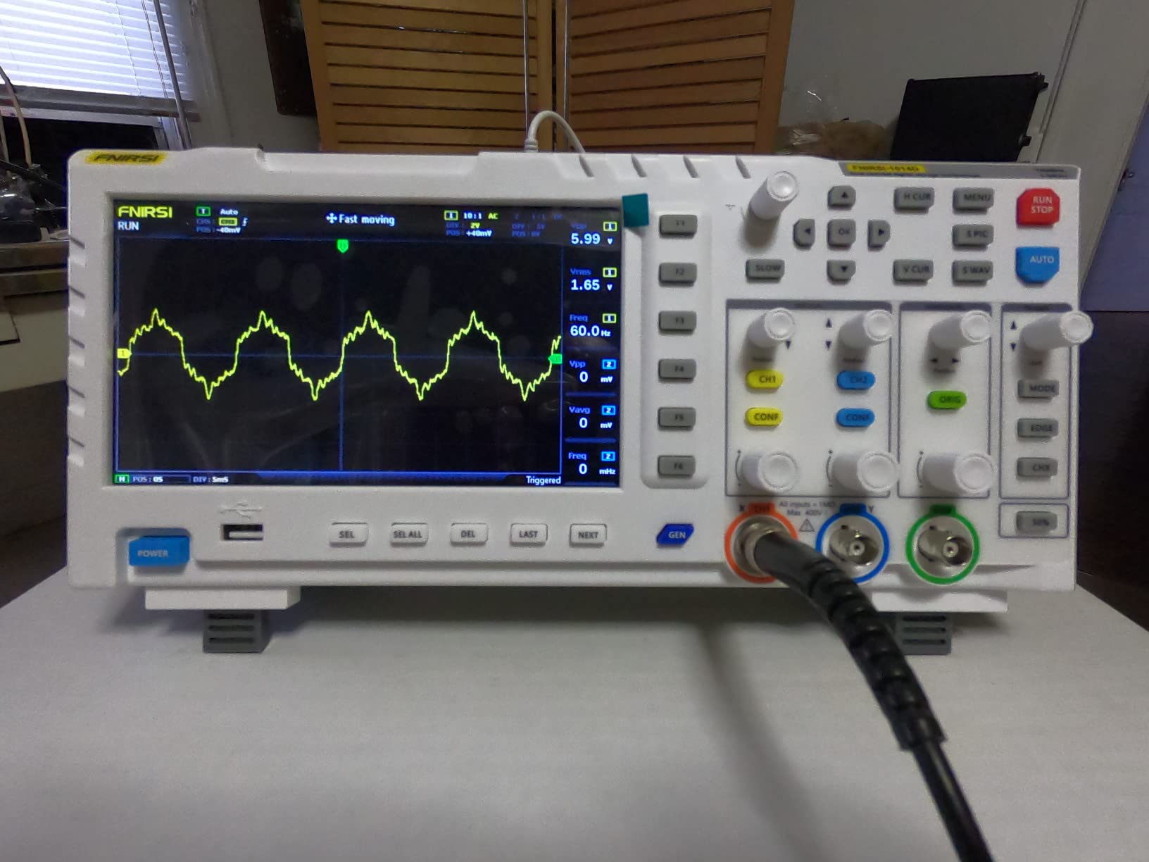 FNIRSI 1014D Oscilloscope 2 in 1 Digital Oscilloscope DDS Signal Generator, 100X High Voltage Probe, 2 Channels 100Mhz Bandwidth 1GSa/s Sampling Rate Built-in 1GB Storage Space customer photo 1