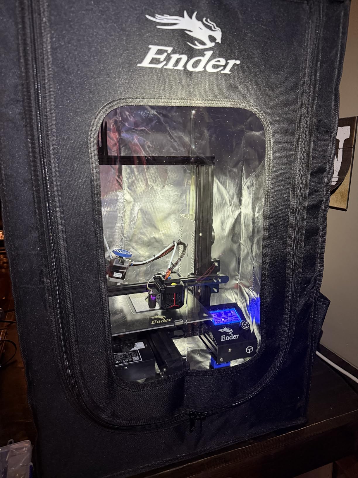 Creality 3D Printer Enclosure Fireproof and Dustproof Tent Constant Temperature Protective Cover Room for Creality Ender 3V2/Ender 3V2 Neo/Ender 3S1/Ender 3Pro/Ender 3 3D Printer customer photo 2