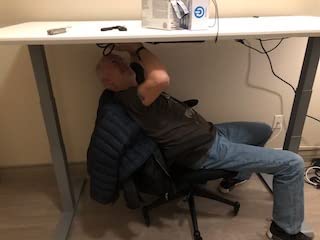 Vari Classic Electric Standing Desk - VariDesk Height Adjustable Sit/Stand Desk - Dual Motor with Memory Presets, Stable T-Style Legs - Gaming or Home Office Workstation - 72