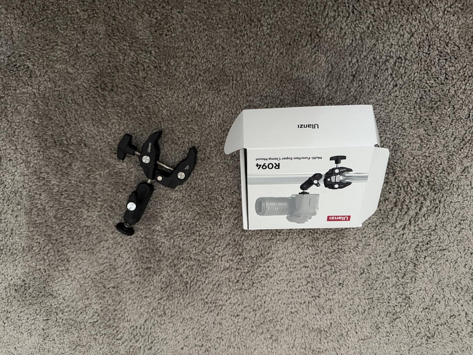 ULANZI Super Clamp Camera Clamp Mount Monitor 360° Ballhead Magic Arm Double Ball Head Adapter with 1/4