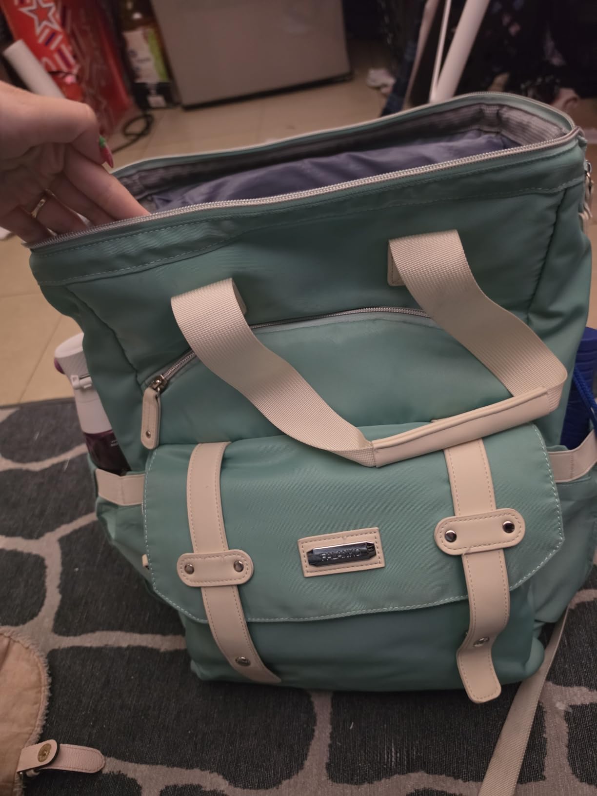 FALANKO Laptop Backpack for Women, Anti Theft Backpacks with RFID Anti Theft Water Resistant,Wide Top Open Work Teacher College Travel Computer Bag for Woman Fits 15.6 Inch Laptop customer photo 2