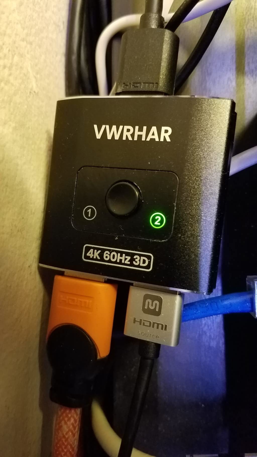 HDMI Switch Splitter 4K@60hz, Aluminum HDMI 2.0 Switcher 2 in 1 Out, HDMI Splitter 1 in 2 Out, Bi-Directional Switch Support 4K 3D HDR for Xbox PS5/4/3 Blu-Ray Player Fire Stick Roku HDTV customer photo 1