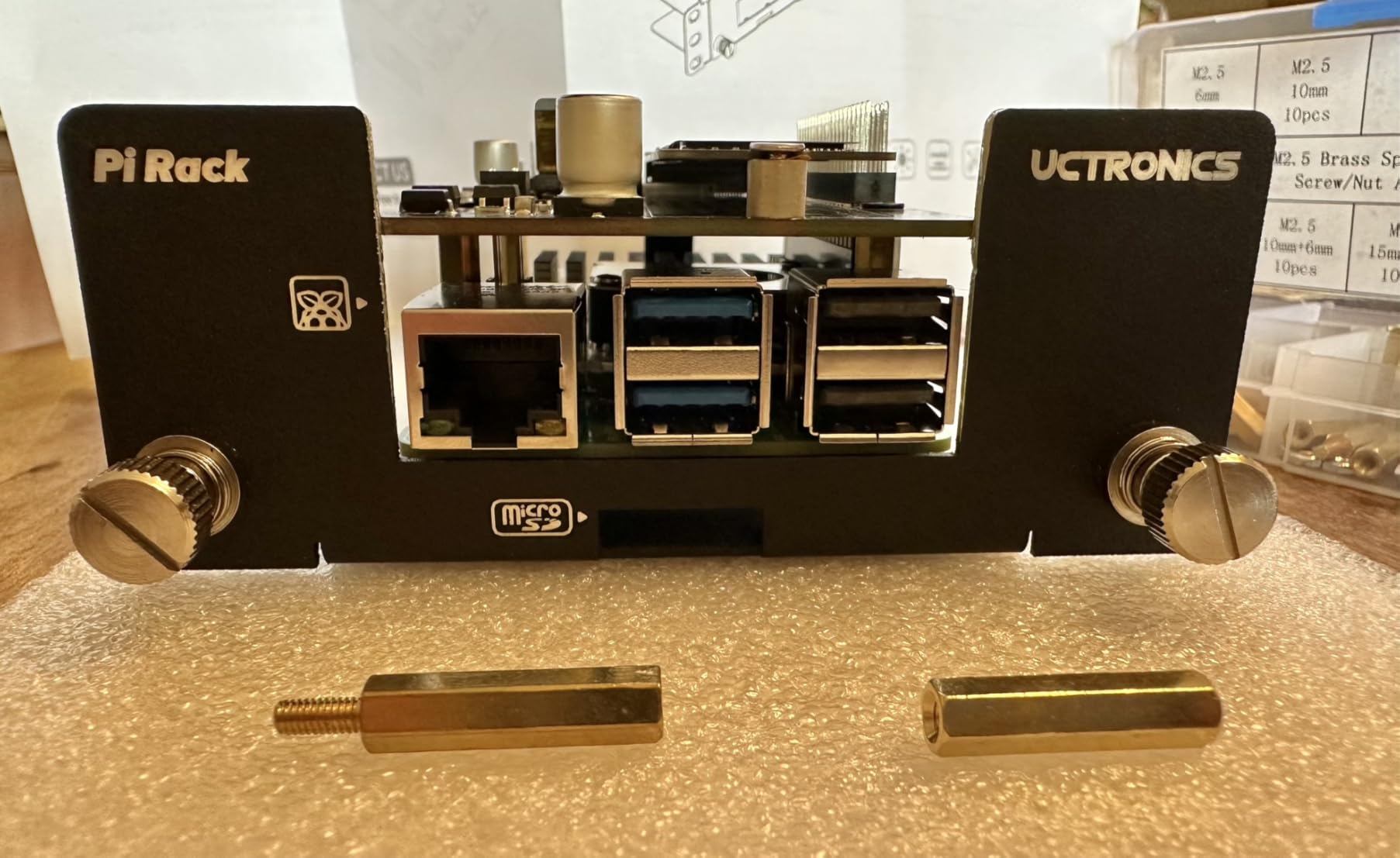 Front Removable 1U Rack Mount for Raspberry Pi, with 4 Mounting Brackets for Raspberry Pi 5, 4B, 3B+/3B, and Other B Models customer photo 1