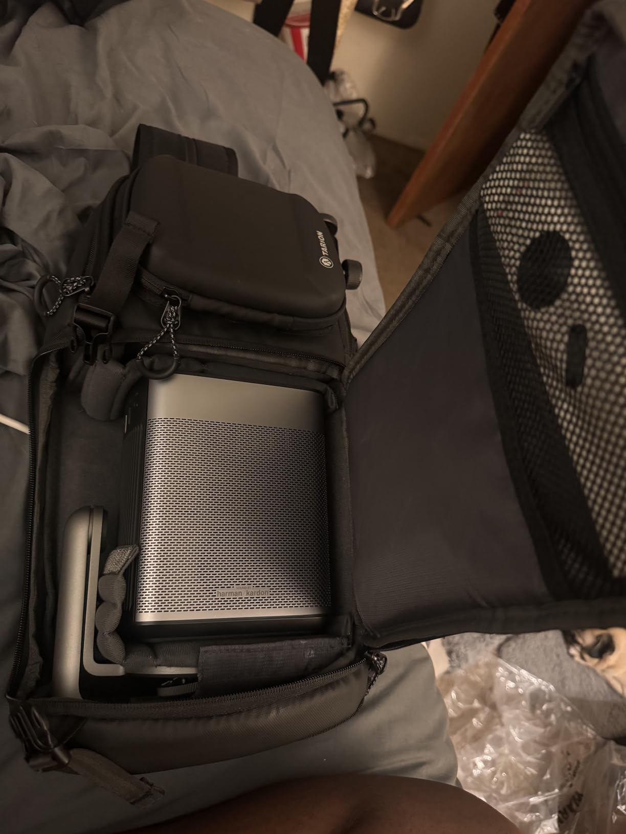 TARION Waterproof Camera Sling Bag Backpack - DSLR Sling Camera Bag for Photographers, Cross body Sling Bag with Raincover Tripod Holder Photography Slingpack Black TR-S customer photo 2