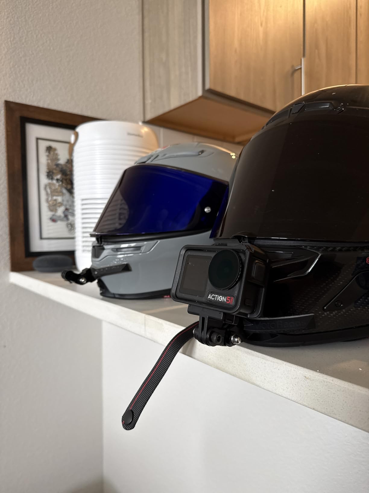 Flex Slim Flexible Universal Motorcycle Helmet Chin Mount Kit Bendable Silicone Compatible with GoPro Hero 12, 11, 10, DJI Osmo Action, Insta360, SJCAM, Xiaomi Yi Action Cameras (Black) customer photo 2