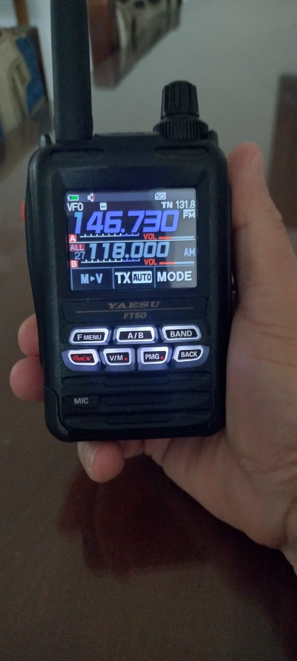 Yaesu FT-5DR C4FM/FM 144/430MHz Dual Band 5W Digital Transceiver with Touch Screen Display customer photo 1