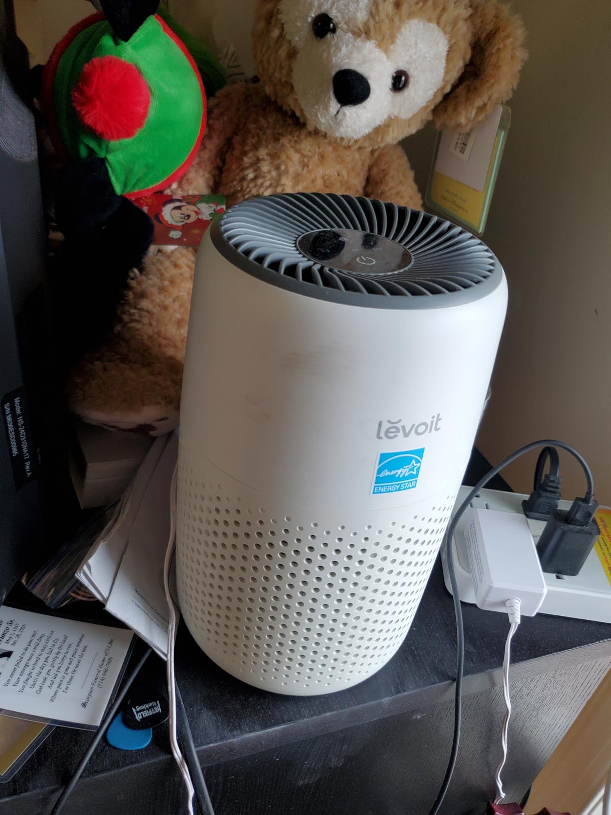 LEVOIT Air Purifiers for Bedroom Home Dorm, AHAM VERIFIED, 3-in-1 Filter Cleaner With Aroma Pad, Filters Smoke, Allergens, Pet Dander, Odor, Dust, Office, Desktop, Core Mini-P, White customer photo 2