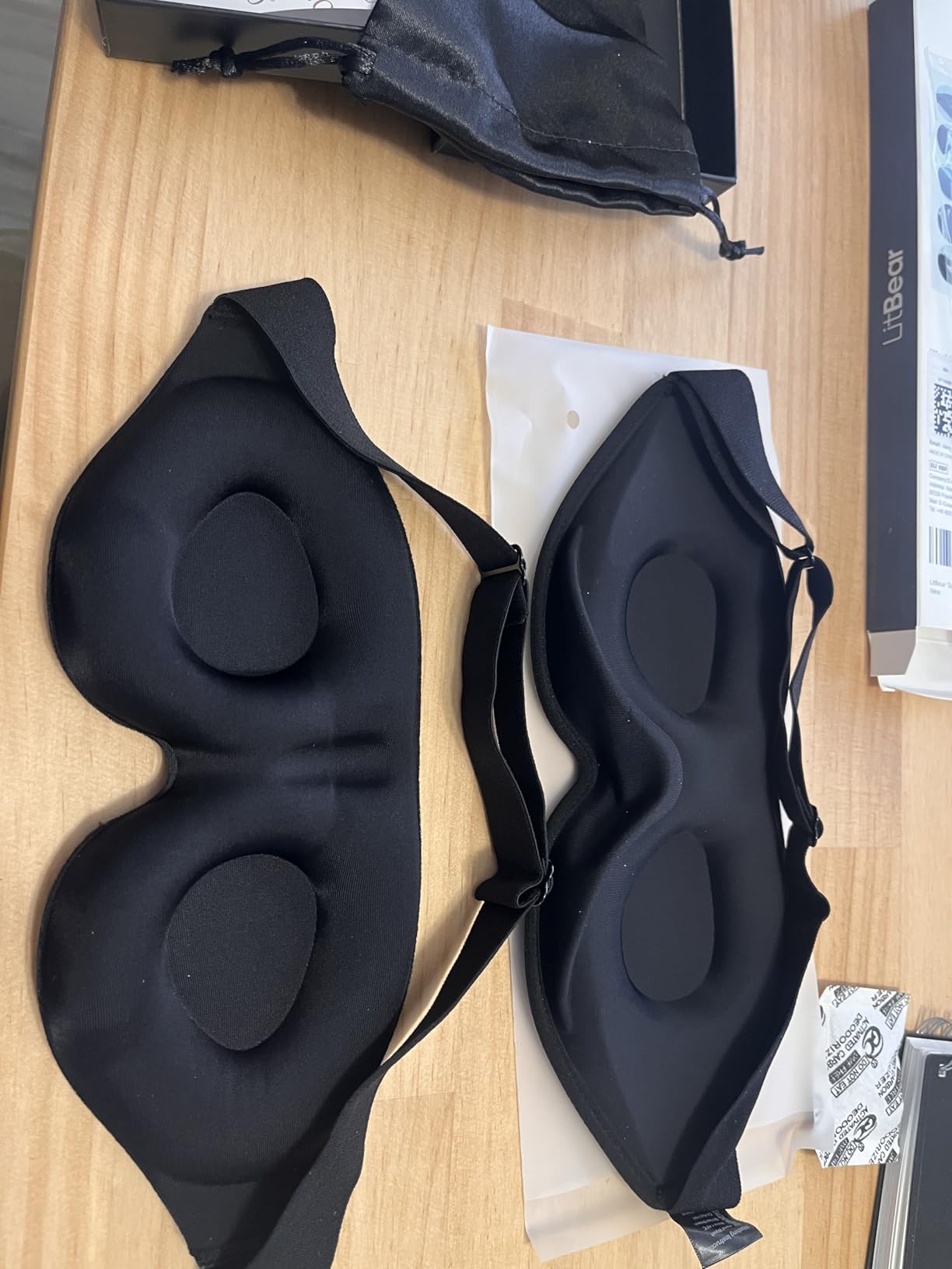 LitBear Sleep Mask for Side Sleeper Women Men, Eye Mask for Sleeping Light Blocking, 3D Contoured Cup Sleeping Mask, Soft Breathable Sleep Eye Mask with Adjustable Elastic Strap for Travel customer photo 1