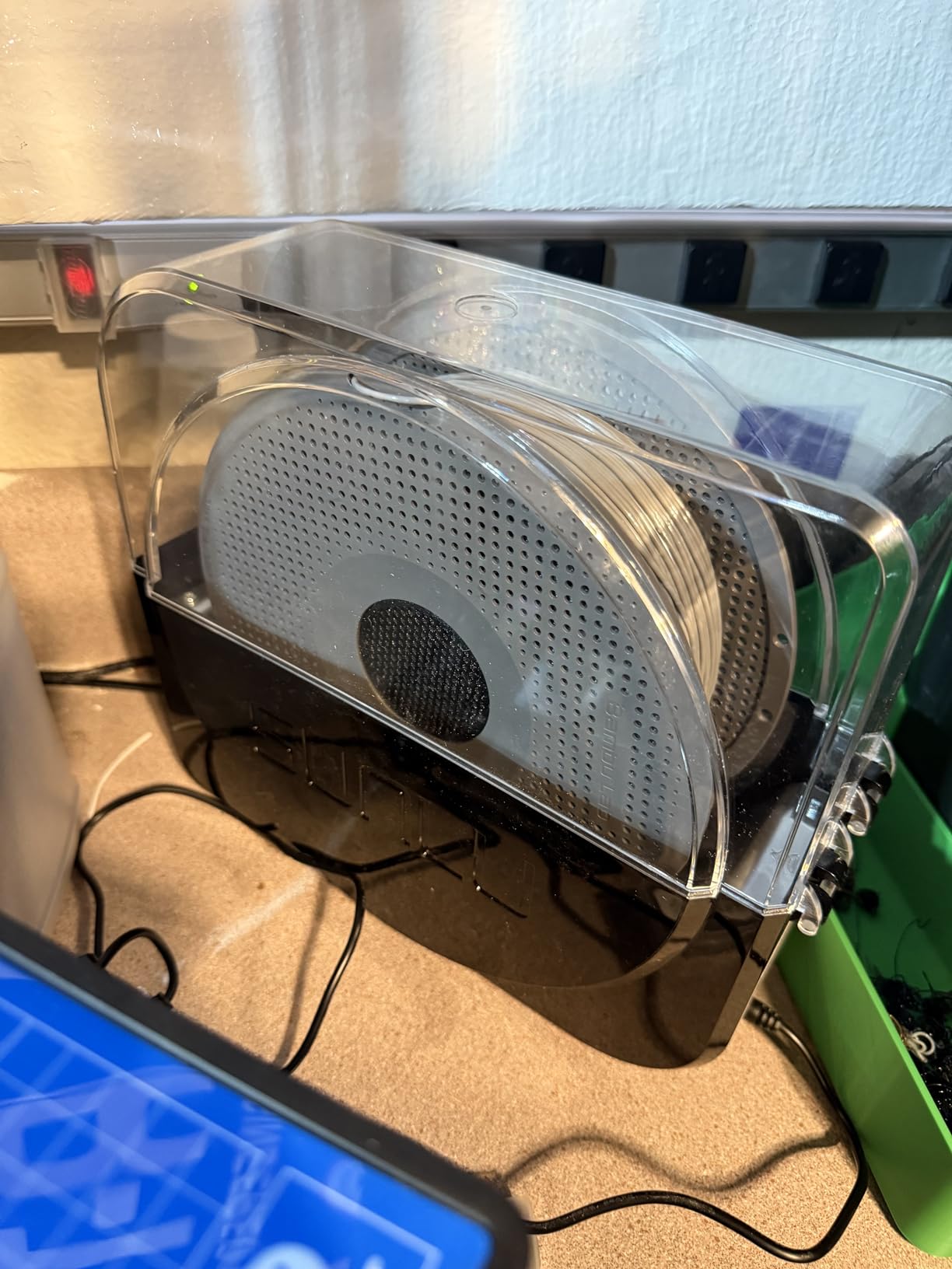 SUNLU Filament Dryer Box for 3D Printer Filament, S1 Plus Filament Dehydrator with Fan Design, Filament Storage can Keep 1.75 2.85 3.00mm PLA PETG ABS Filament Dry During 3D Printing (Black) customer photo 1