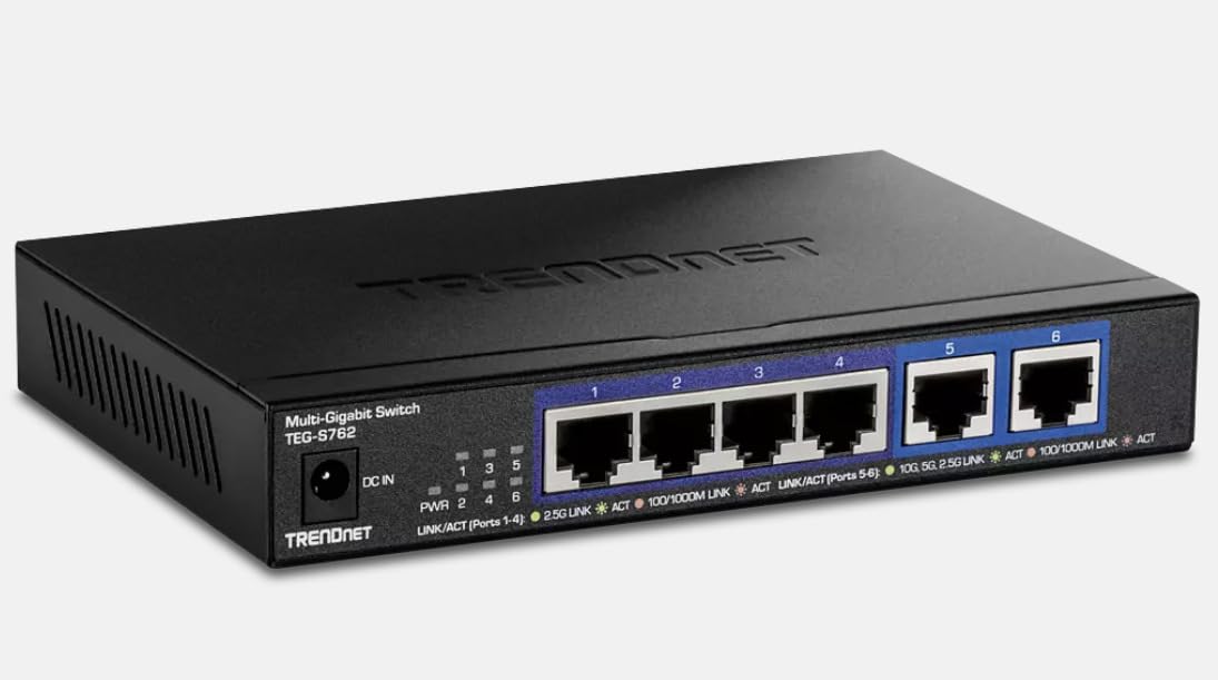 TRENDnet 6-Port 10G Switch, 4 x 2.5G RJ-45 Base-T Ports, 2 x 10G RJ-45 Ports, 60Gbps Switching Capacity, Wall Mountable customer photo 2
