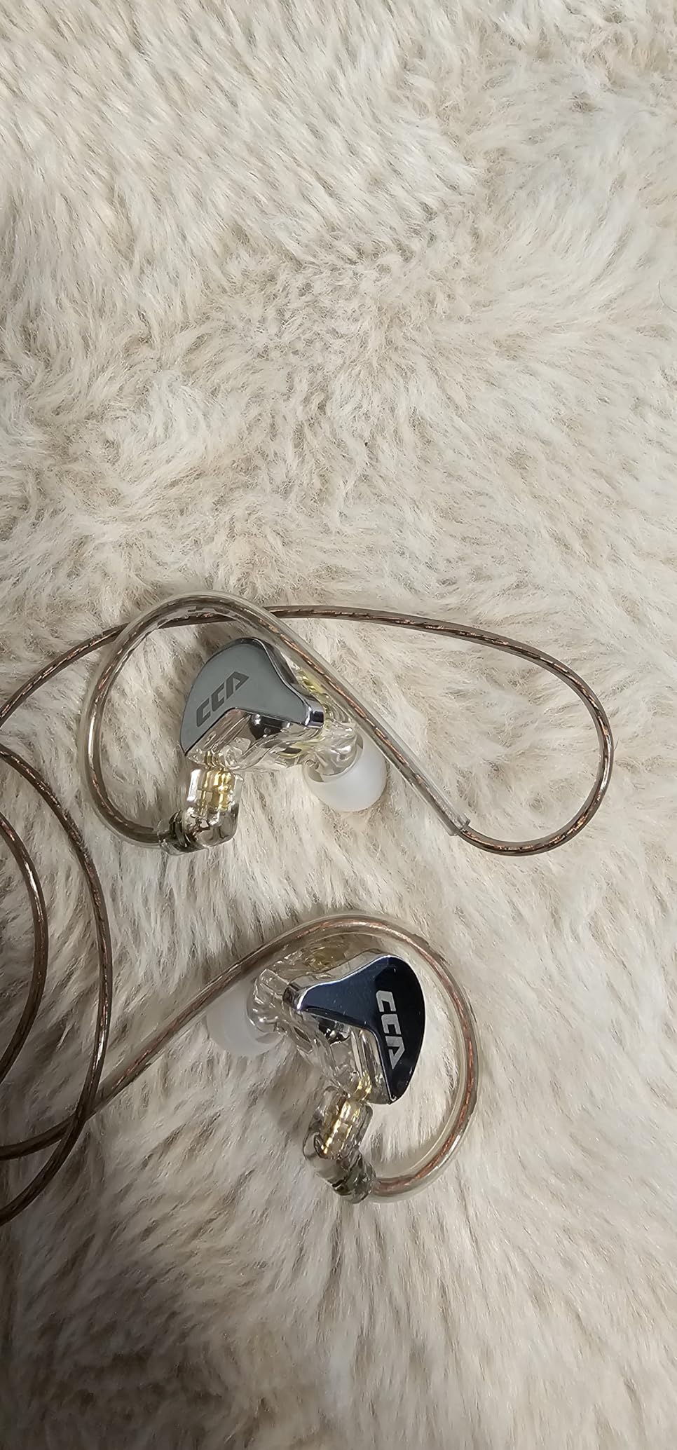 CCA CRA in Ear Monitor Headphones, Ultra-Thin Diaphragm Dynamic Driver IEM Earphones, Clear Sound & Deep Bass, Wired Gaming Earbuds with Tangle-Free Detachable Cable for Singer Musicians Drummers DJ customer photo 1