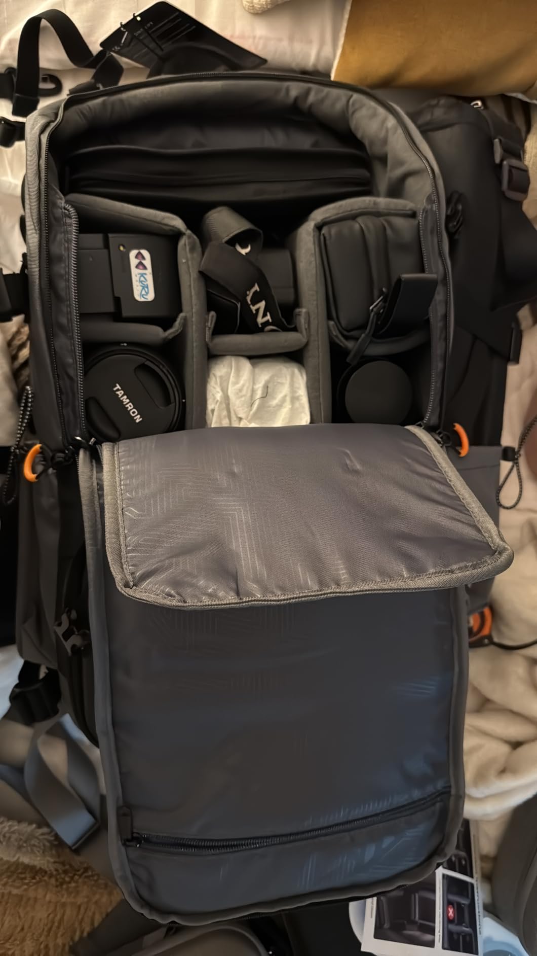 K&F CONCEPT Camera Bag EVA Waterproof 2 in 1 Camera Backpack Shoulder Bag 32L Large Capacity with Rain Cover Storage for 15.6