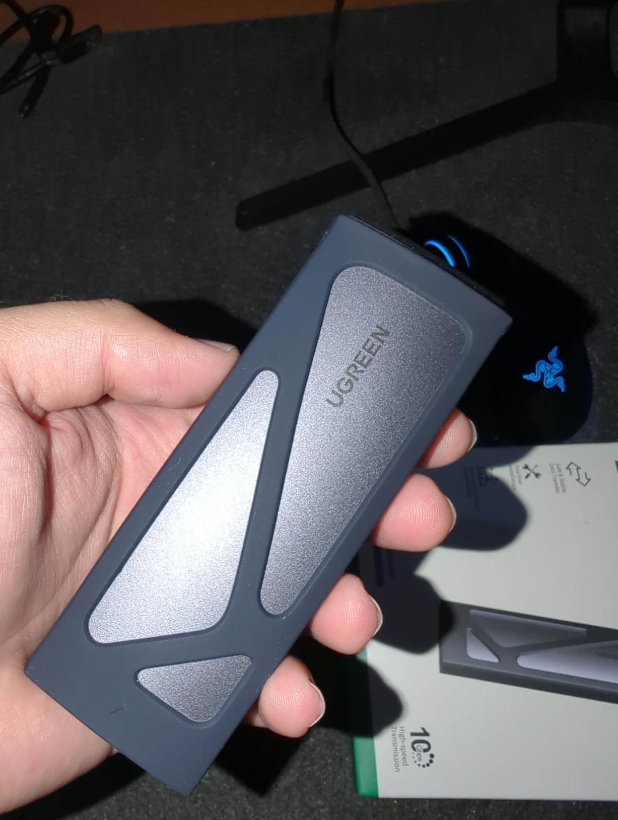 UGREEN SSD Enclosure, Tool-Free USB C External, 10Gbps M.2 NVMe to USB Adapter/Reader Supports M and B&M Keys and Size 2230/2242/2260/2280 SSDs customer photo 1