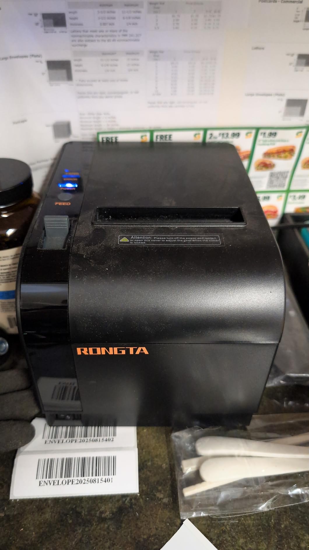 Rongta Thermal Receipt Printer, 80mm Receipt Printers, Thermal Pos Printer with Auto Cutter Support Cash Drawer, USB Serial Ethernet Support ESC/POS, Compatible with Windows/Mac/Linux customer photo 1