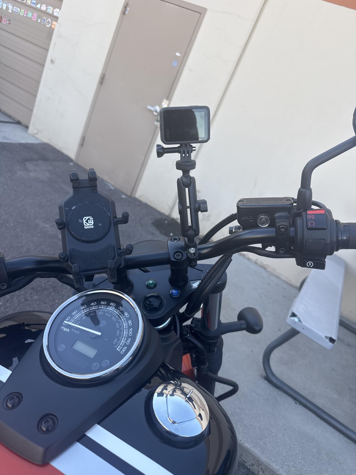 360°Motorcycle Camera Mount for GoPro Bike Holder Handlebar Mount Bracket 1/4 Metal Stand GoPro Hero10/9/8/7/6/5/4/3+ Action Cameras Accessory (Fits Bicycle Utv Motorcycle Handlebar Holder) customer photo 2