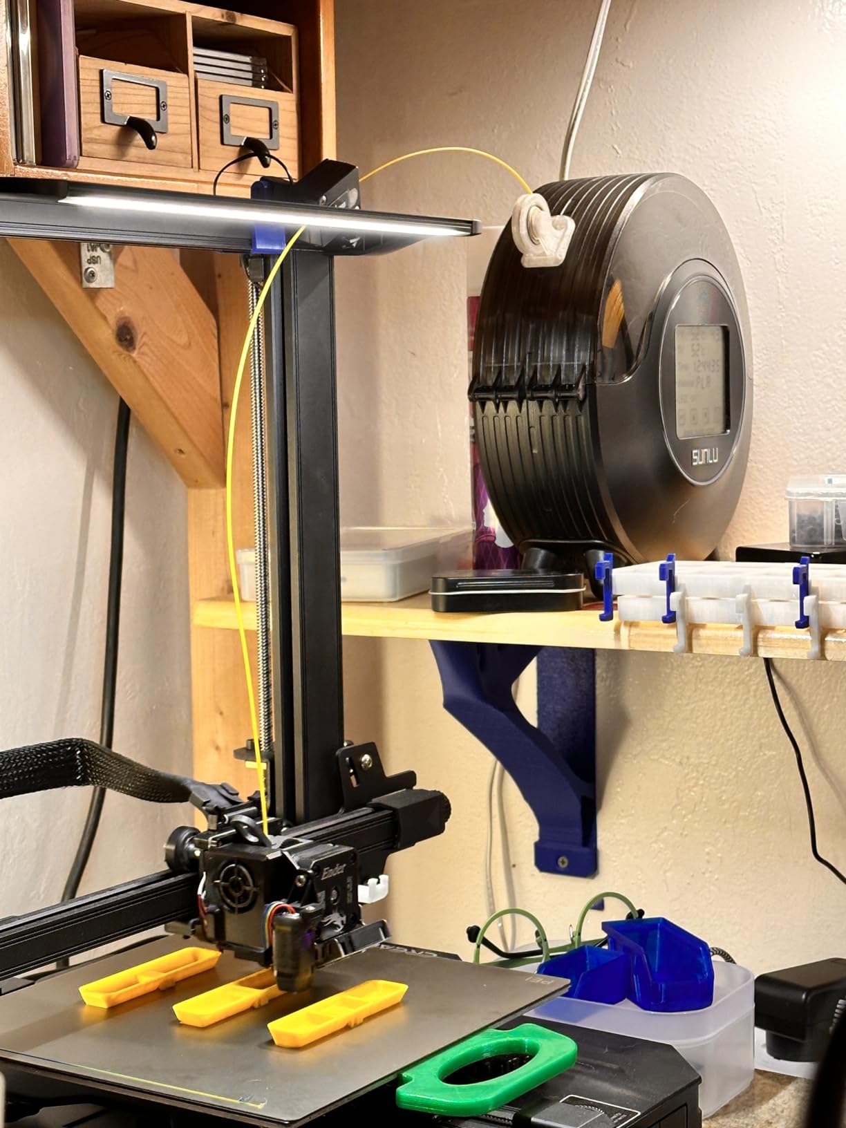 SUNLU Official Filament Dryer S2, 70℃ Max Temperature, Built-in Circulation Fan, 3D Printer Filament Storage Box Filament Dehydrator, Nylon TPU PLA PETG ABS 3D Printer Filament Dryer Box (Black) customer photo 1