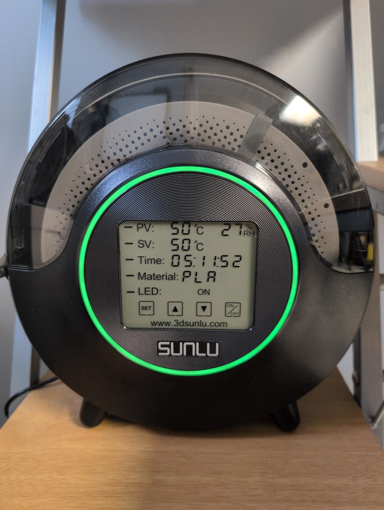 SUNLU Official Filament Dryer S2, 70℃ Max Temperature, Built-in Circulation Fan, 3D Printer Filament Storage Box Filament Dehydrator, Nylon TPU PLA PETG ABS 3D Printer Filament Dryer Box (Black) customer photo 2