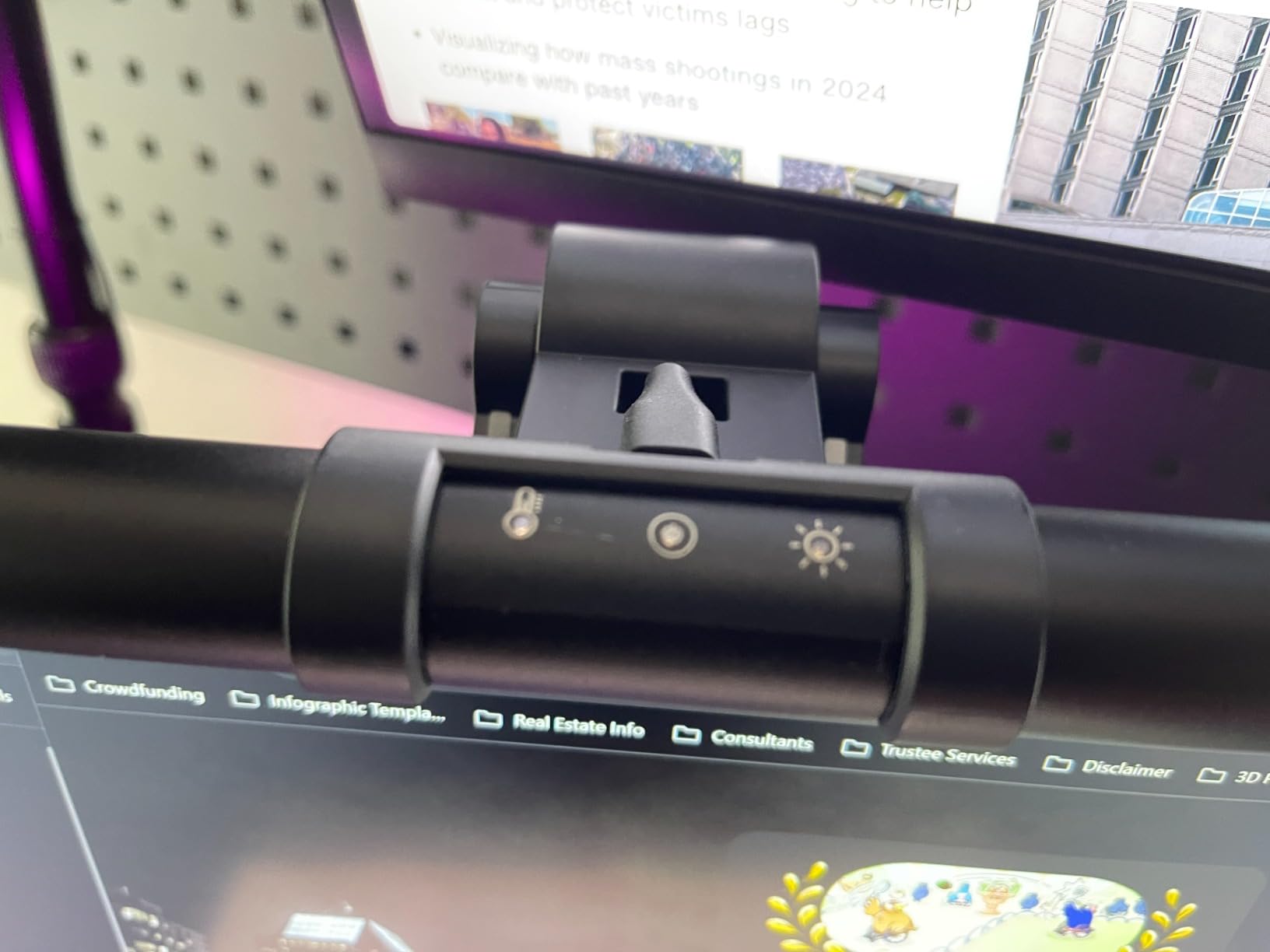 Colorpanda Monitor Light Bar, Fit for Curved/Flat Monitor, Eye-Care USB Reading LED Task Lamp with Touch Control customer photo 2