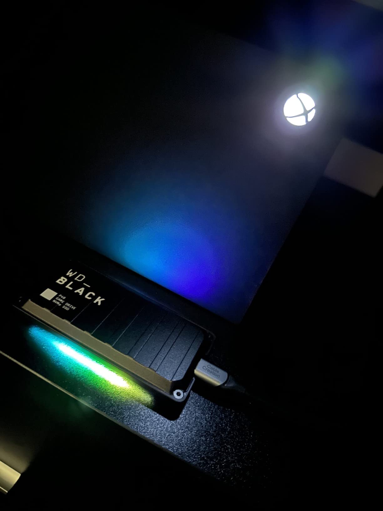 Western Digital 1TB P40 Game Drive SSD - Up to 2,000MB/s, RGB Lighting, Portable External Solid State Drive , Compatible with Playstation, Xbox, PC, & Mac - WDBAWY0010BBK-WESN customer photo 1