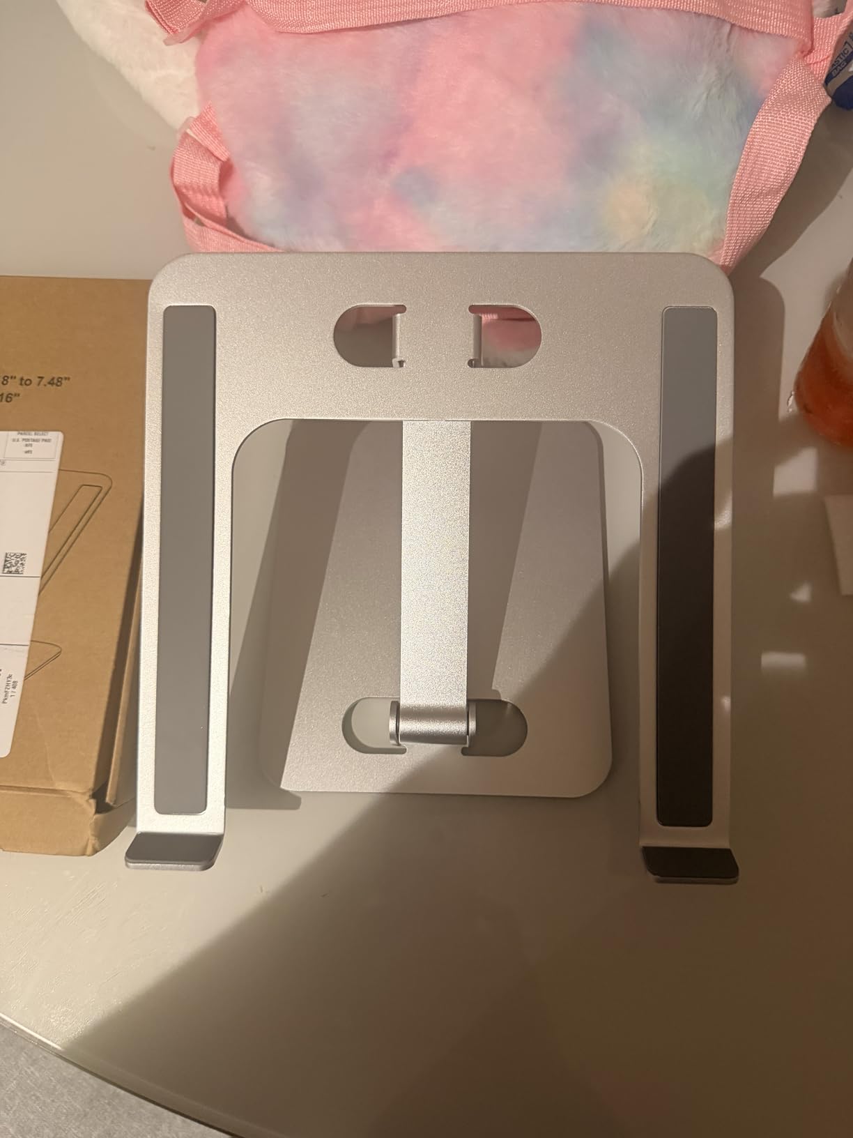 RIWUCT Foldable Laptop Stand, Height Adjustable Ergonomic Computer Stand for Desk, Aluminum Portable Laptop Riser Holder Notebook Mount Compatible with MacBook Pro Air, HP, Dell 10-16