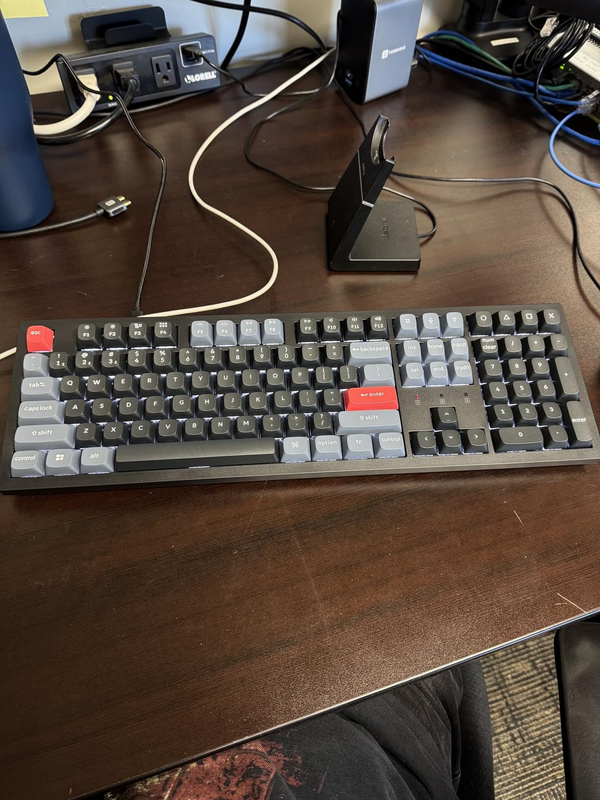 Keychron K10 Pro Wireless Custom Mechanical Keyboard, Full-Size QMK/VIA Programmable Bluetooth/Wired White Backlight with Hot-swappable Keychron Super Brown Switch Compatible with Mac Windows Linux customer photo 1