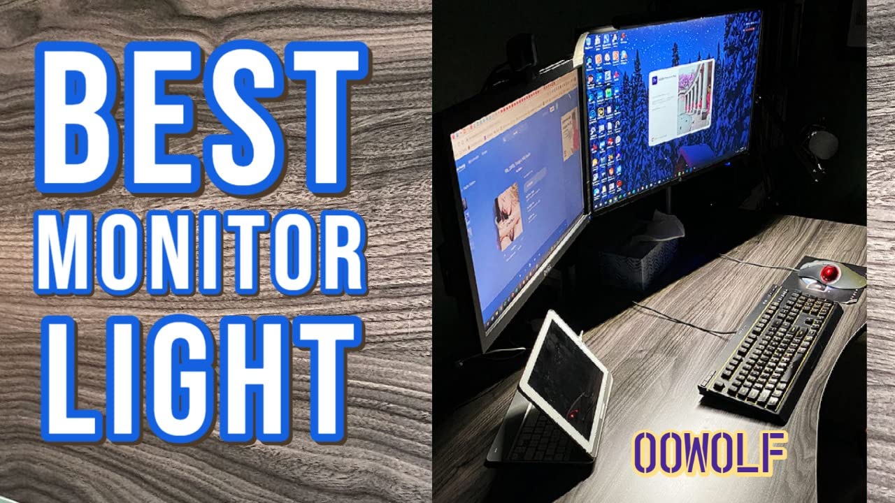 OOWOLF Monitor Light Bar with Remote, Ra95 Computer Monitor Lamp for Eye Caring customer photo 2