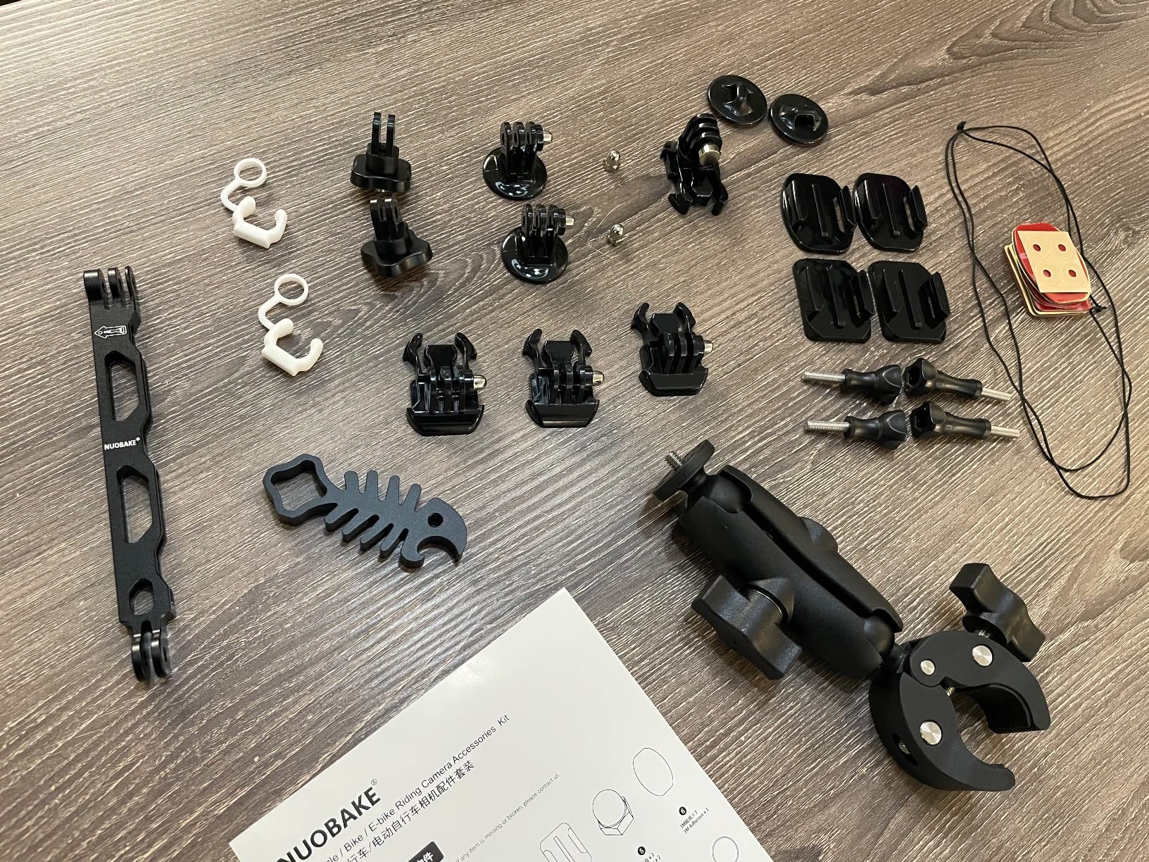 42 in 1 Motorcycle Camera Mount Kit for GoPro Insta360 DJI,Handlebar and Frame Bracket for Bars 0.63