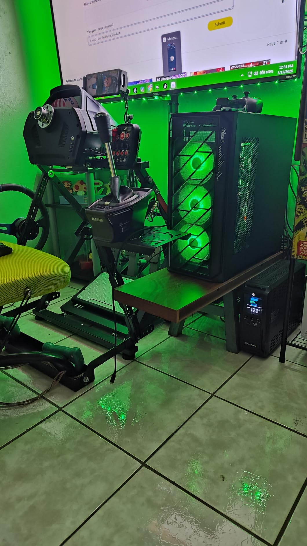 CyberPower CP1500AVRLCD3 Intelligent LCD UPS System, 1500VA/900W, 12 Outlets, 2 USB Ports, AVR, Mini Tower, Black customer photo 2