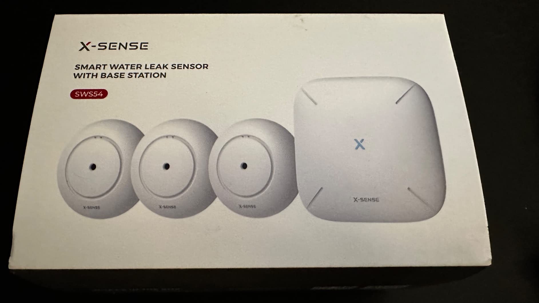 X-Sense Wi-Fi Water Leak Detector, Smart Water Sensor Alarm, Water Detector Alarm with 1700 ft Transmission Range, 3 Water Detectors & 1 Base Station, Model SWS54 customer photo 1