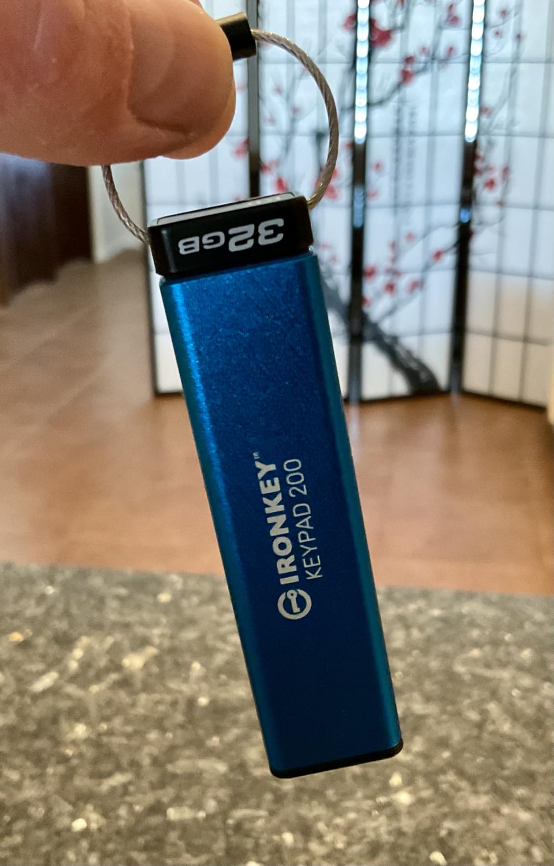 Kingston Ironkey Keypad 200 16GB Encrypted USB | Alphanumeric Keypad | Multi-Pin Access | XTS-AES 256-bit | FIPS 140-3 Level 3 Certified | Brute Force & BadUSB Protection | IKKP200/16GB,Blue customer photo 1