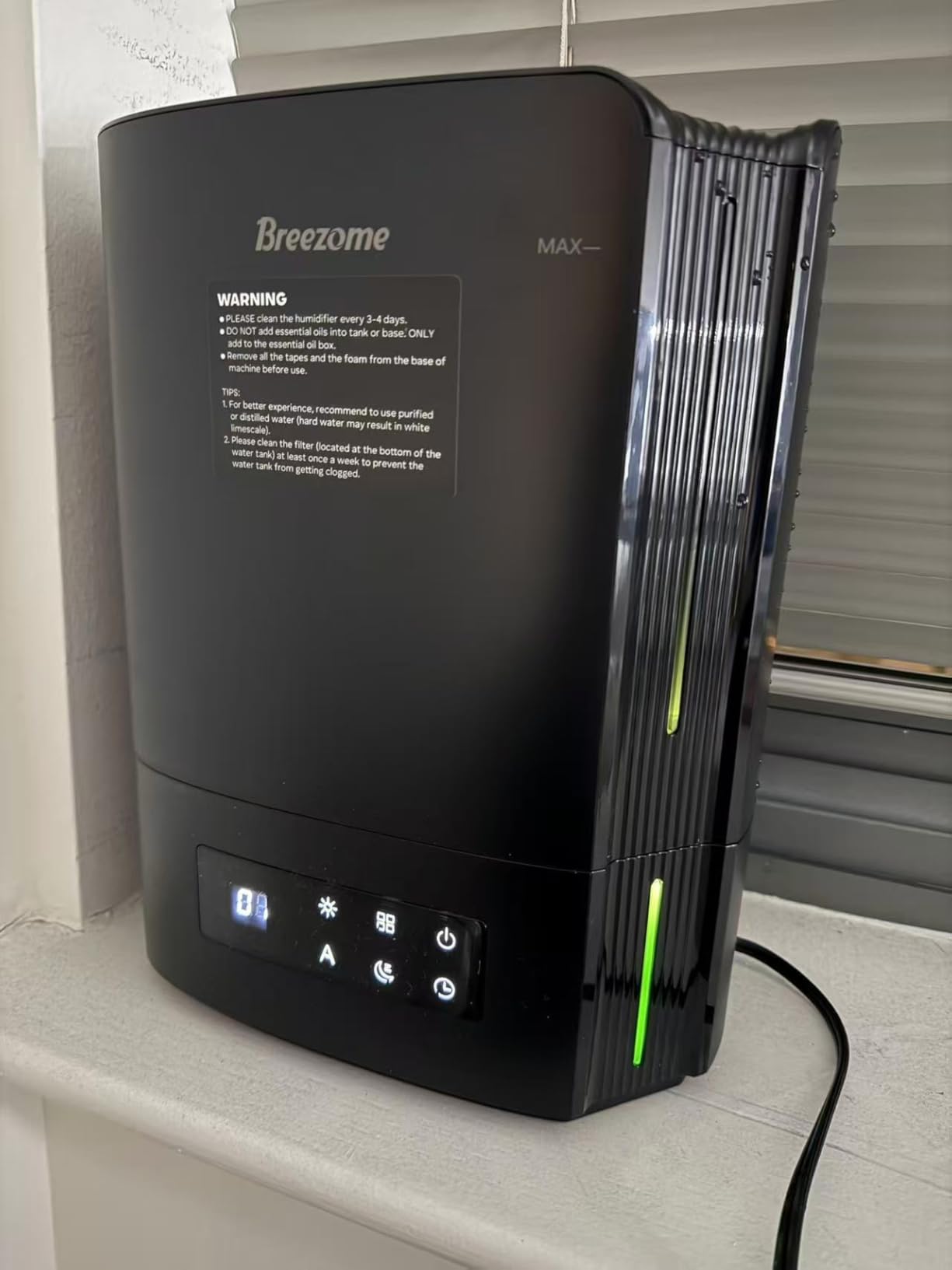 BREEZOME 6L Humidifiers for Bedroom Large Room & Essential Oil Diffuser, Ultrasonic Top Fill Cool Mist Humidifiers for Baby, Plants, Nursery Last up to 60 Hours, Smart Humidistat Control, Quiet, Black customer photo 2