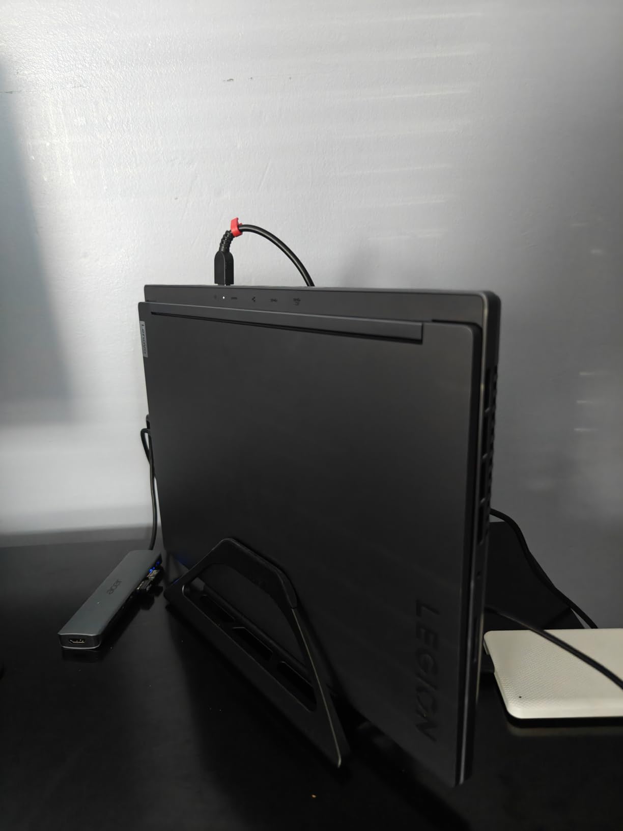 Elestoria Aluminum Vertical Laptop Stand with Gravity Auto-Lock - Adjustable Laptop Holder Vertical fits MacBook Pro/Air, Chromebook & Gaming Laptops up to 17.3