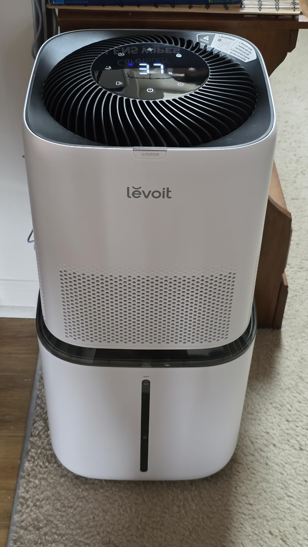LEVOIT OasisMist 1000S (10L) Smart Humidifier for Home Large Room Bedroom, Last 100 Hours Suitable for Indoor Plant, Cover up to 600ft², Easy Top Fill, Remoter & Voice Control, Auto Mode, Quiet, White customer photo 1