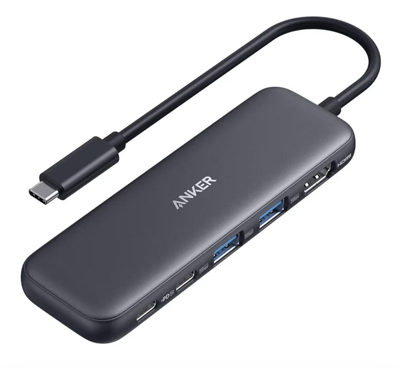 Anker USB C Hub, 5-in-1 USBC to HDMI Splitter with 4K Display, 1 x Powered USB-C 5Gbps & 2×Powered USB-A 3.0 5Gbps Data Ports for MacBook Pro, MacBook Air, Dell and More customer photo 2